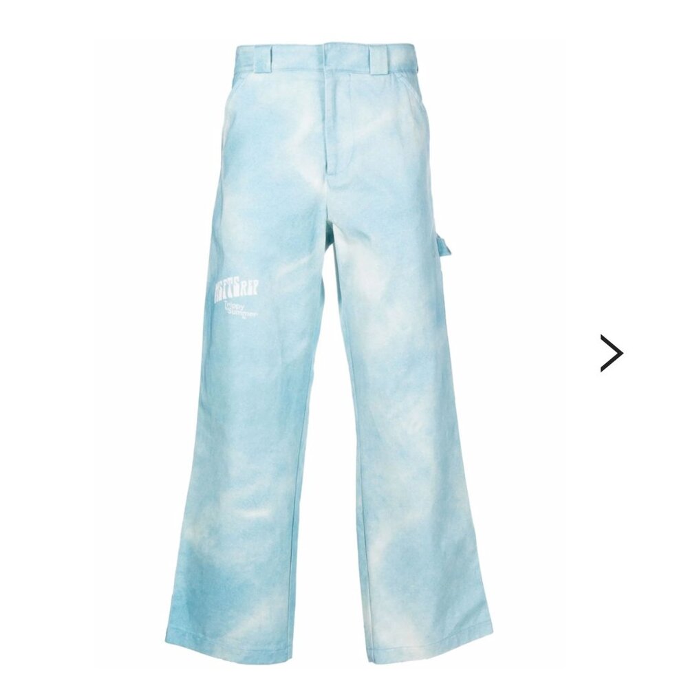 MSFTSrep acid-wash flared trousers - Picture 4 of 5